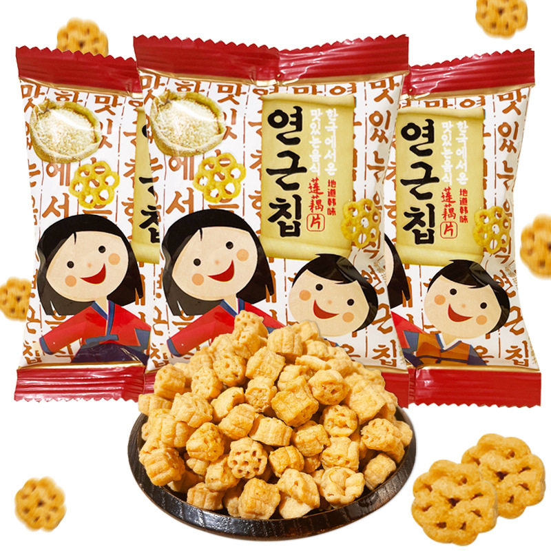 山姆冠必买铭真铺子韩式莲藕片网红休闲食品饭店酒吧商用散称膨化