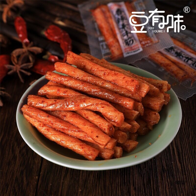 山姆必买豆有味素牛筋辣条香辣解馋零食网红小吃湖南产休闲追剧食
