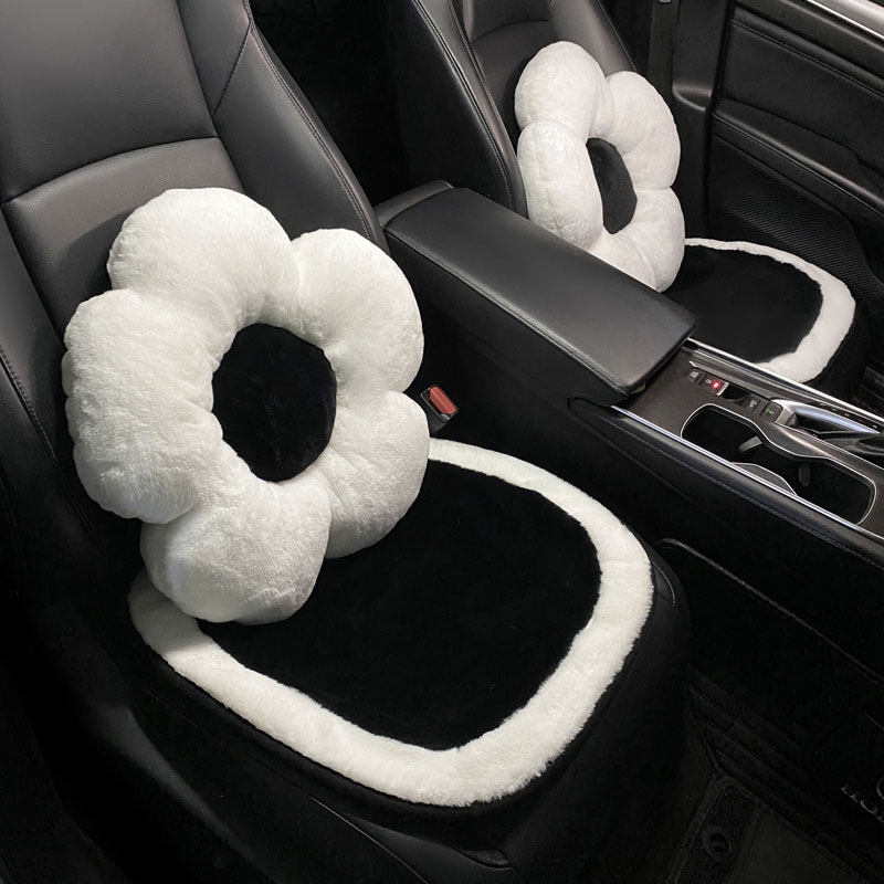 汽车坐垫冬季毛绒车用单片后排座椅垫子女神冬天保暖毛垫通用座垫