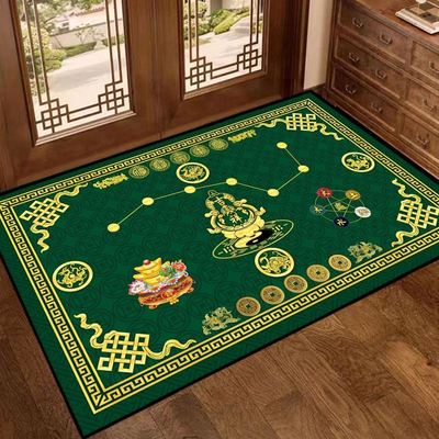 西户朝东入户门地垫七星风水五行木地毯麒麟大象进门脚垫开运门垫