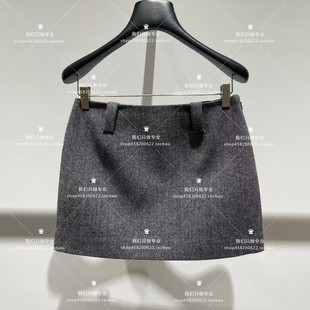 欧家专柜2025秋冬新羊毛薄呢a字半身裙女短裙1SY3075140 599 10A