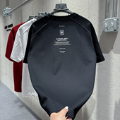 红色新年款 重磅刺绣短袖 男肩部立体走线宽松圆领版 春季 型时尚 T恤