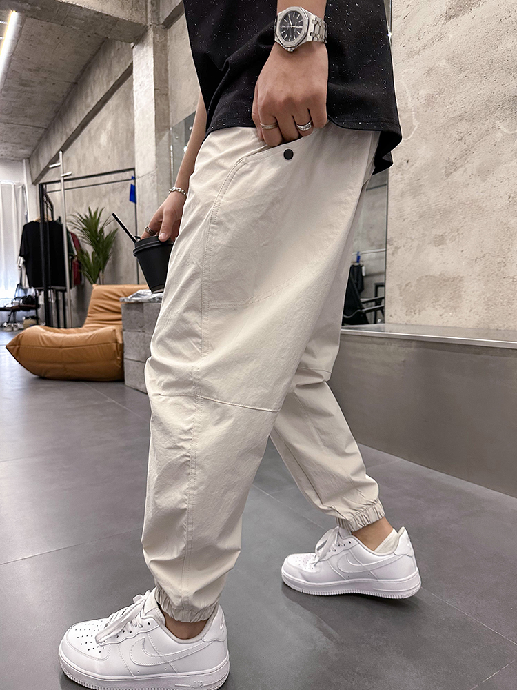 长裤薄款小脚纯色裤子