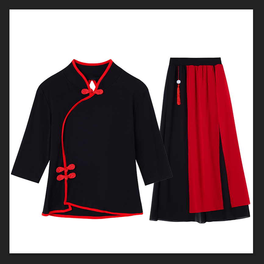 广场舞舞蹈练功服新款古