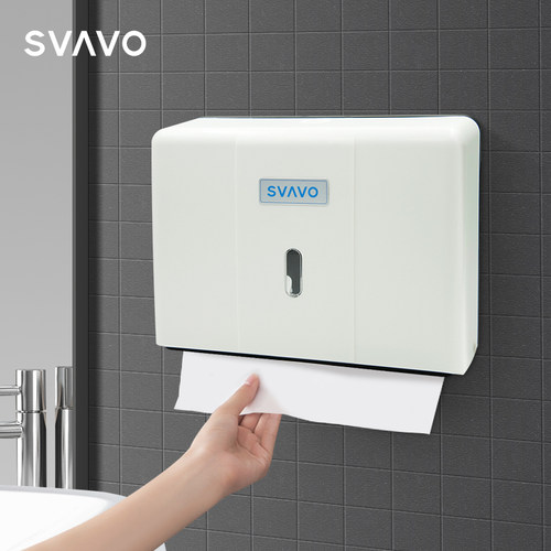 瑞沃免打孔防水壁挂式擦手纸盒