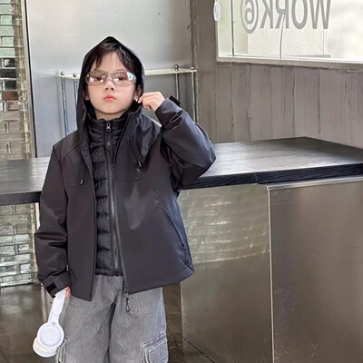 儿童三合一冲锋衣羽绒服