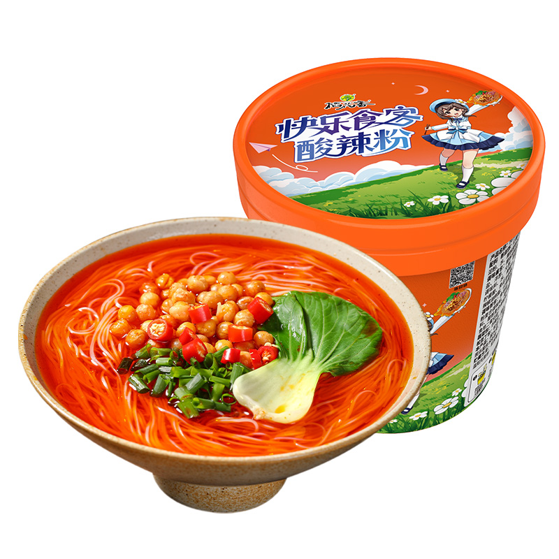 快乐酸辣粉桶装稻花香