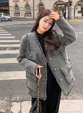 【现货主推】灰色小香风秋冬外套W2256P165控238 羽绒款P235K338