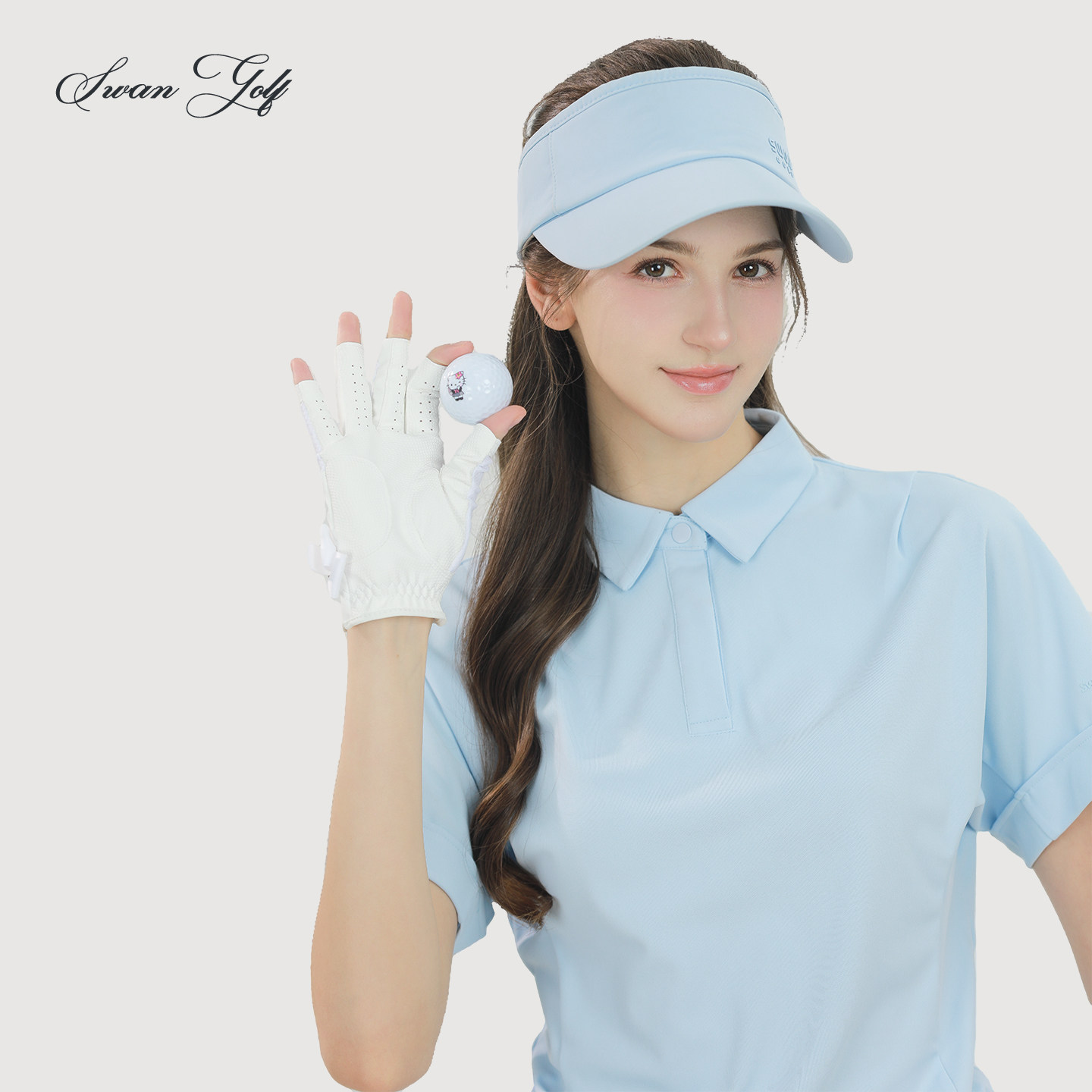 春夏新款高尔夫短袖女翻领polo短袖纯色高级感简约收腰运动短袖女