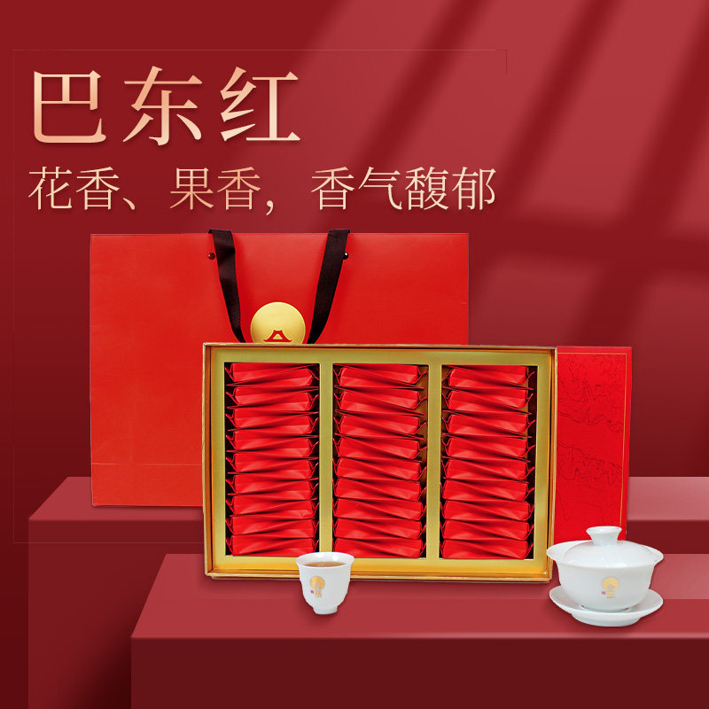 金果茶业巴东红茶中国湖北一级红茶花果香工夫红茶茶叶礼盒216g