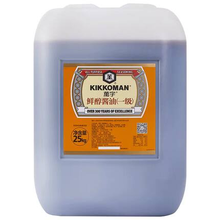 万字鲜醇酱油25KG龟甲万一级鲜醇酿造商用 统一珍鲜美40桶包邮