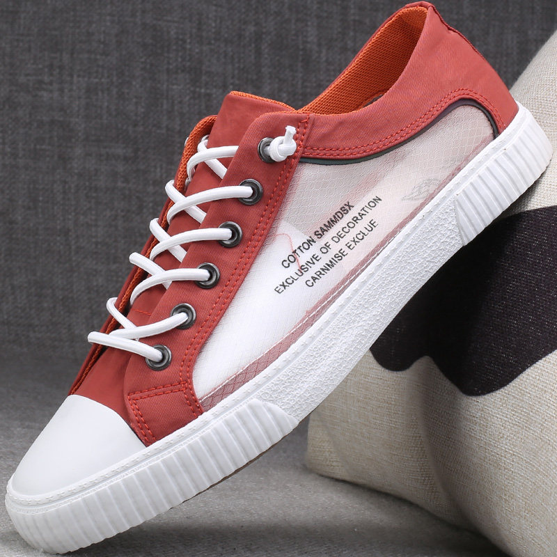 冰丝男鞋夏季透气薄款潮流百搭夏天鞋子男生板鞋休闲鞋男士帆布鞋