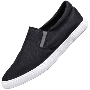 软底超软轻便透气男鞋夏季懒人休闲一脚蹬黑色男士冰丝老北京布鞋