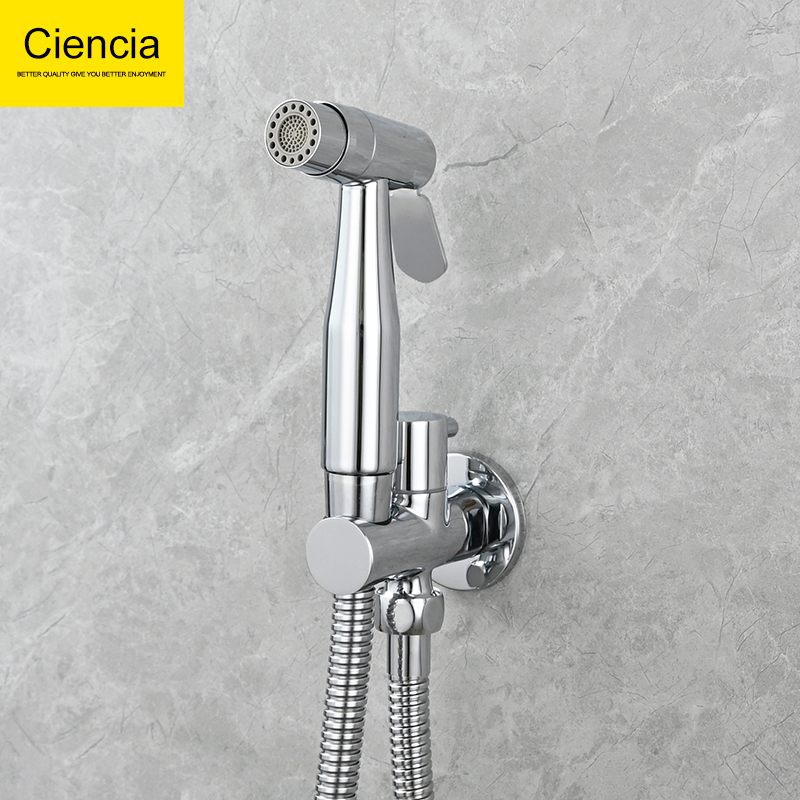 ciencia科德林浴室带开关插座角阀马桶喷枪妇洗器小喷头套装