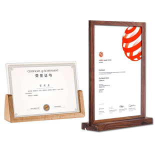 a4授权证书荣誉证书奖状裱框亚克力实木透明相框摆台横竖两用会员证聘书毕业结业证书制作定制高档获奖画框