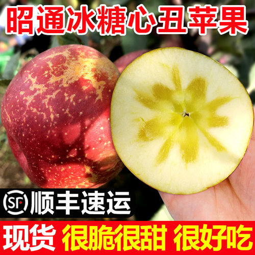 云南昭通冰糖心丑苹果大果现货