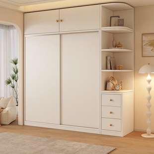 衣柜家用卧室推拉门柜子出租房用简易安装储物儿童衣柜经济型衣橱