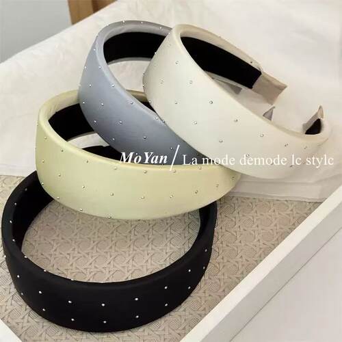 时尚满天星烫钻缎面头箍高级感发箍气质网红压发发箍【FF】#3-6