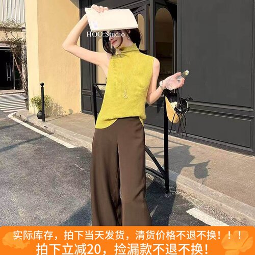 QIQI绮绮家~法式压皱浮雕感堆领无袖针织衫ZA6251【HOO】#2-26
