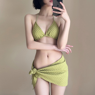 绝美 比基尼三件套性感纯欲风泳衣女高级感2026新款 度假分体式 女款