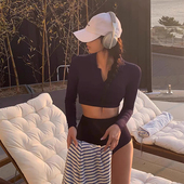 保守长袖 泡温泉泳衣女款 分体式 爆款 防晒高级感显瘦浮潜 2026年新款