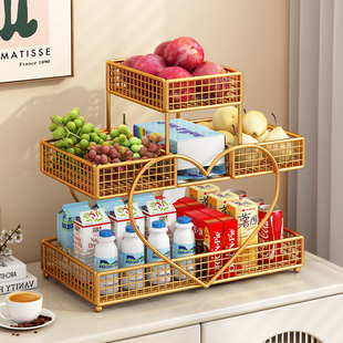 水果盘家用客厅茶几多层轻奢高档果篮糖果点心干果零食摆放置物架