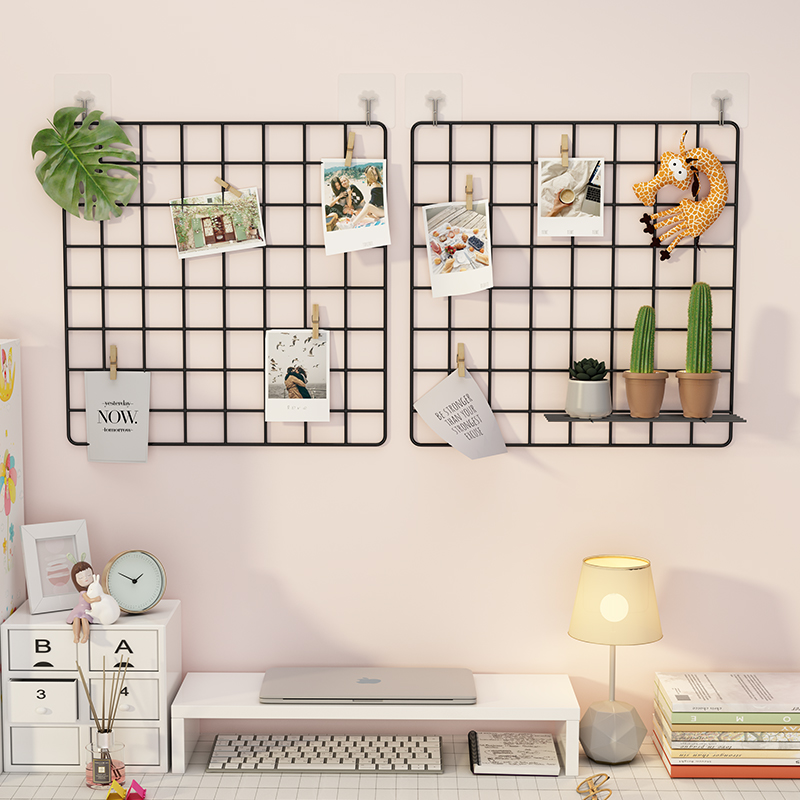 墙上置物架免打孔照片墙
