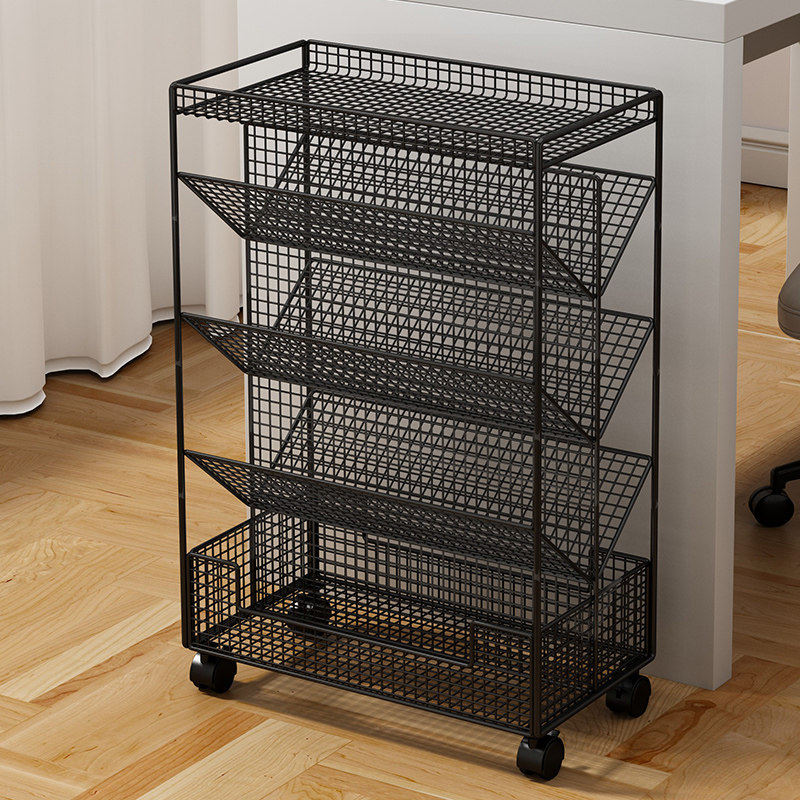 桌边书架落地置物架宝宝飘窗绘本架学生桌边书本收纳架可移动书柜,住宅家具,书架,淘宝优惠券,粉丝福利购,淘宝优惠卷