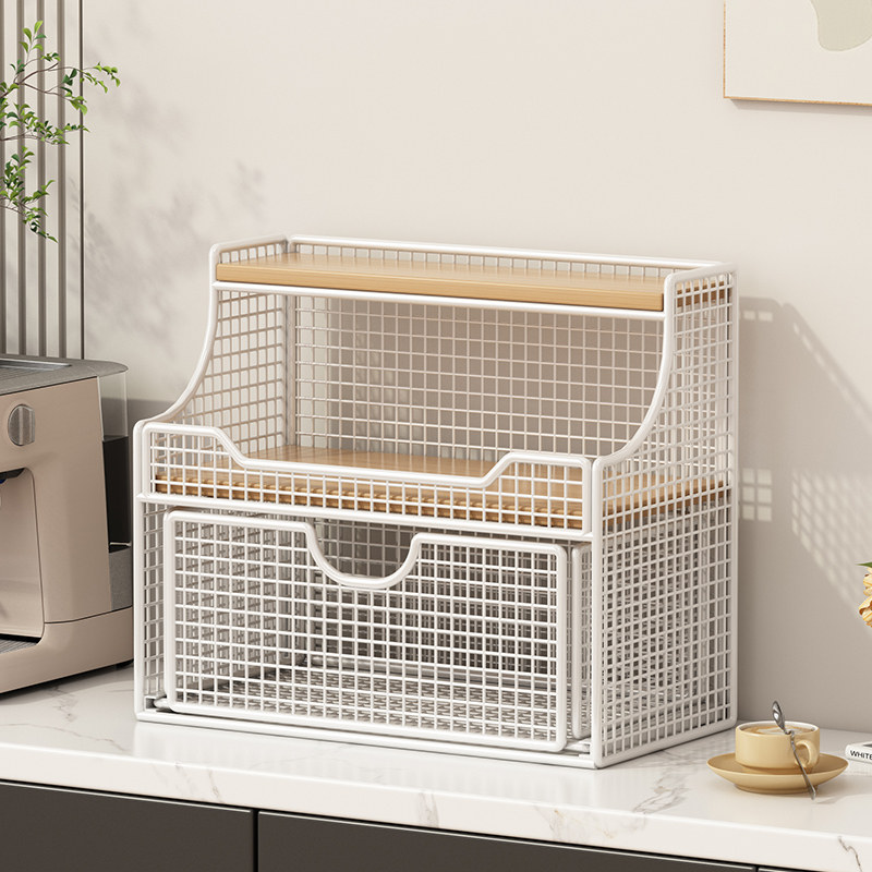 桌面置物架餐桌台面整理架水杯茶包收纳盒多功能大容量分层收纳架,收纳整理,整理架/置物架/收纳架,淘宝优惠券,粉丝福利购,淘宝优惠卷