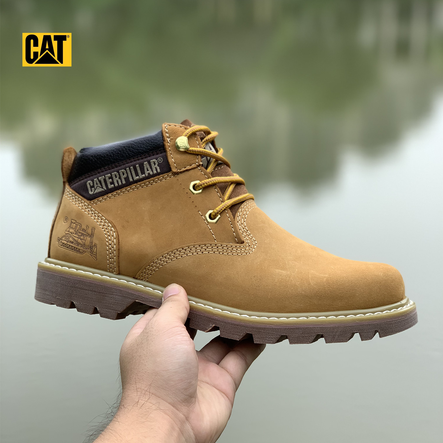 CAT真皮男鞋工装复古户外大黄靴