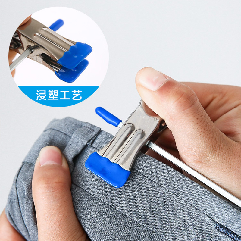 衣柜家用无痕不锈钢衣架强力晾晒jk裙夹子裤子挂裤架内衣多用途