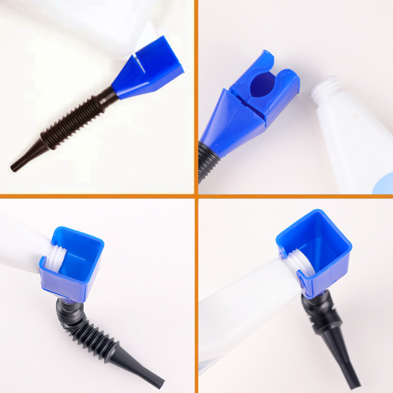 倒油免扶加油漏斗方形卡口汽车用神器小漏斗便携设计实用工具