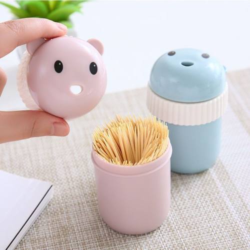牙签盒自动弹出按压式家用商用创意卡通可爱2025新款桶筒罐瓶