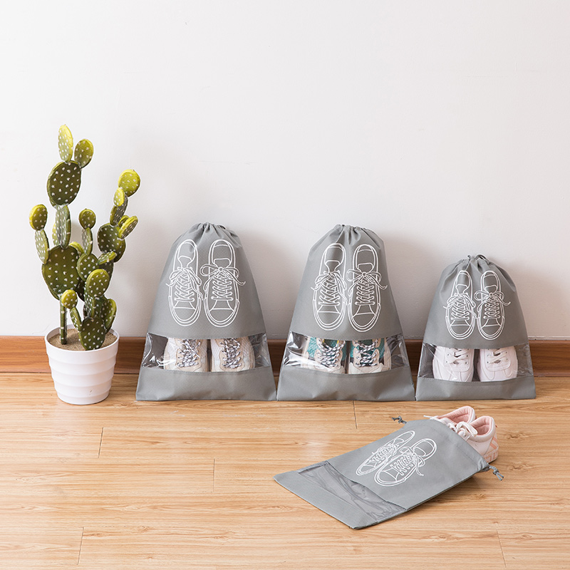 鞋袋防尘旅行装收纳神器鞋子束口鞋套拖鞋便携包多用途整理袋