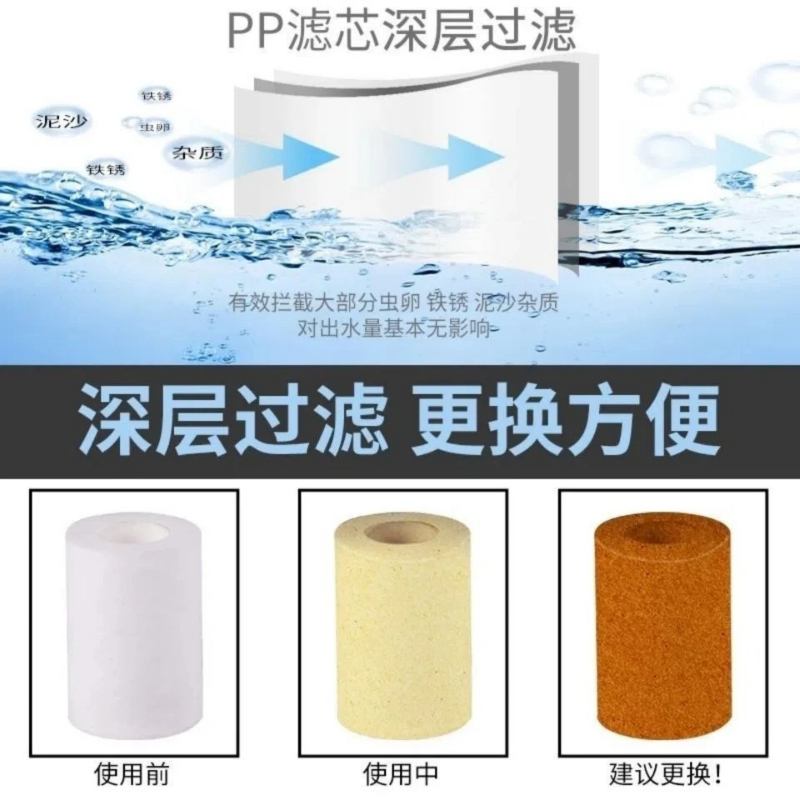 淋浴花洒过滤器前置净水器家用自来水龙头滤芯沐浴喷头水质净化