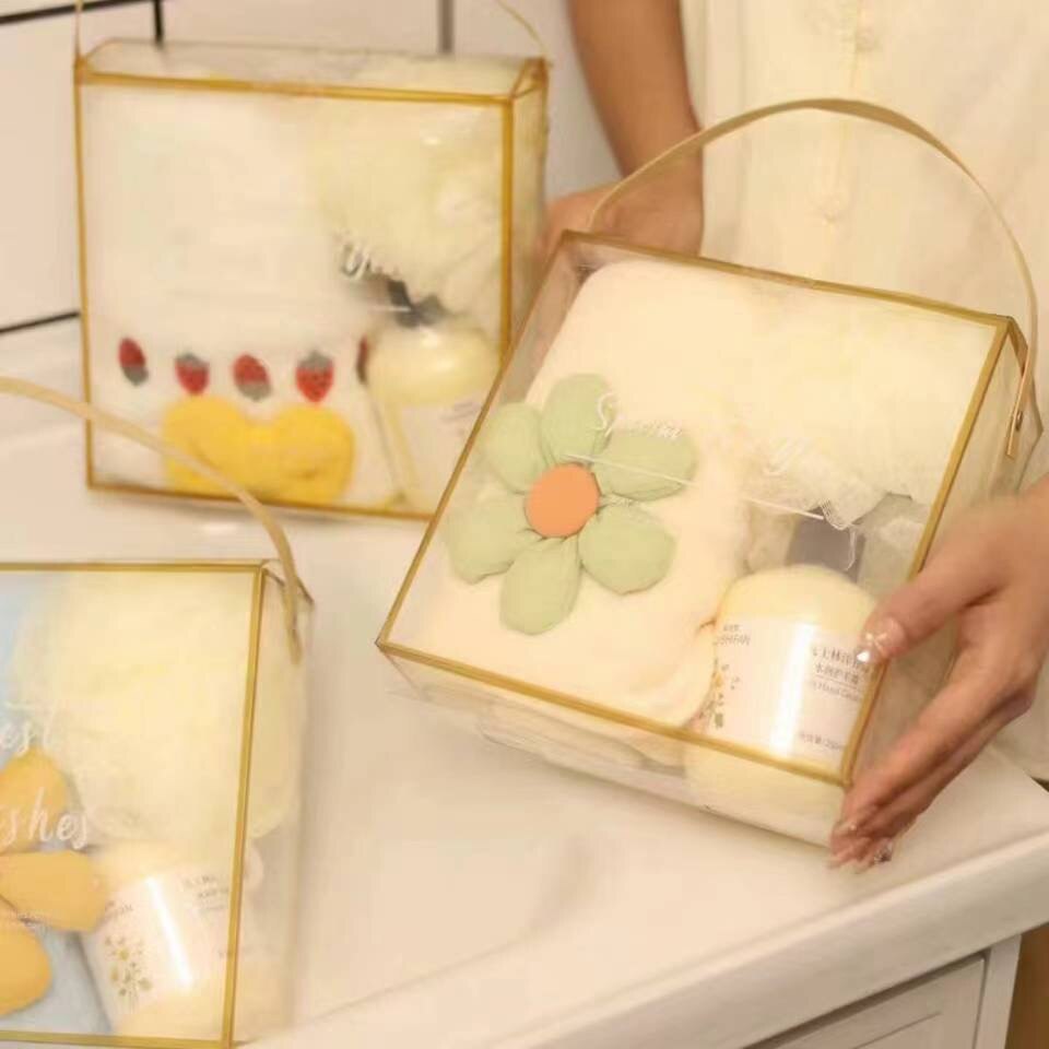 女士礼品活动促销毛巾伴手礼浴花礼盒带礼袋可以定制内容20起发