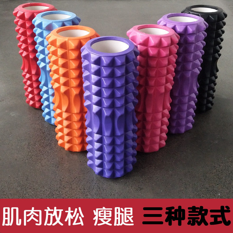 空心瑜伽柱按棒月牙款浮点泡沫轴琅琊棒肌肉放松滚轴健身狼牙棒