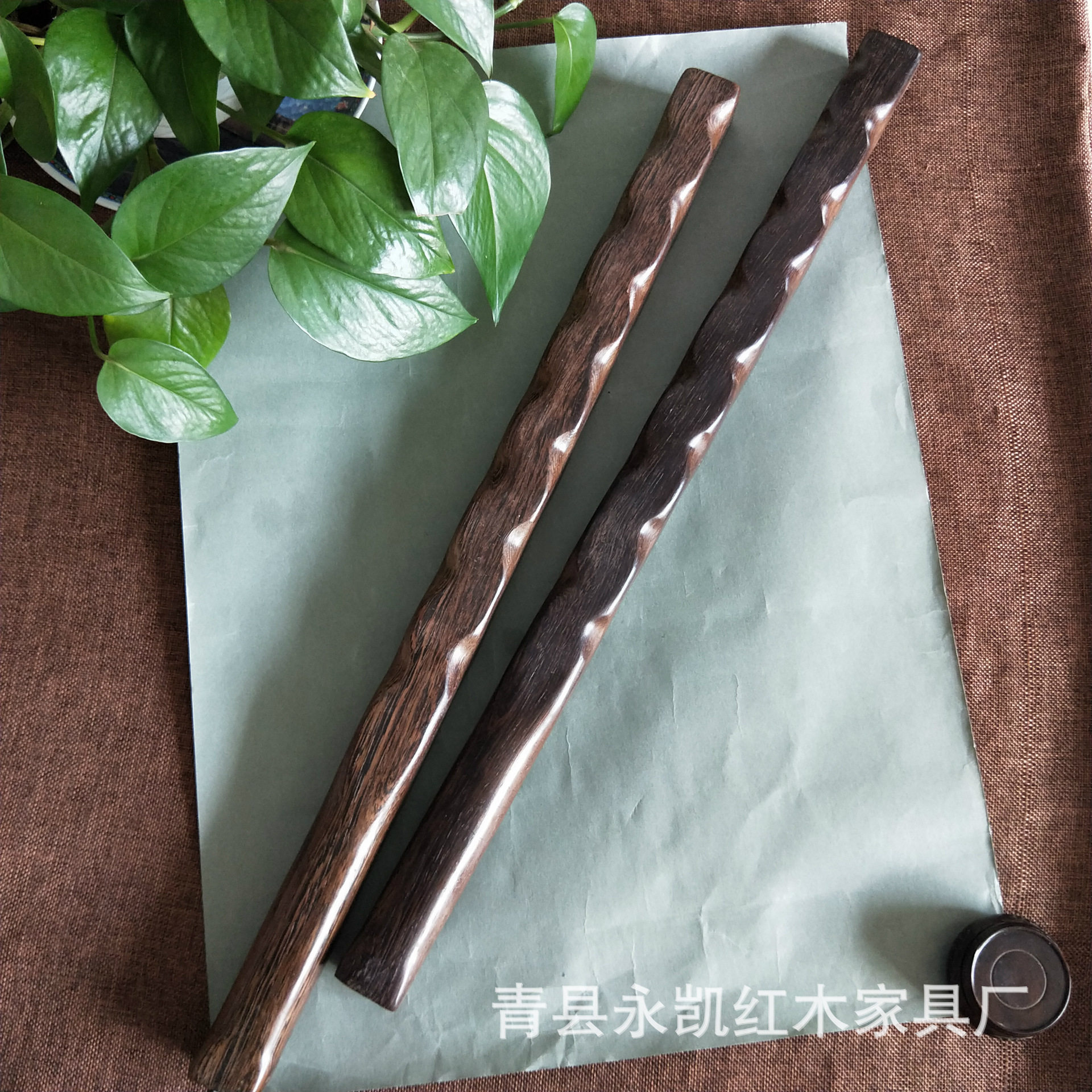 鸡翅木方形狼牙棒实木晨练棍户外安全防卫按摩棒健身棍健身棒