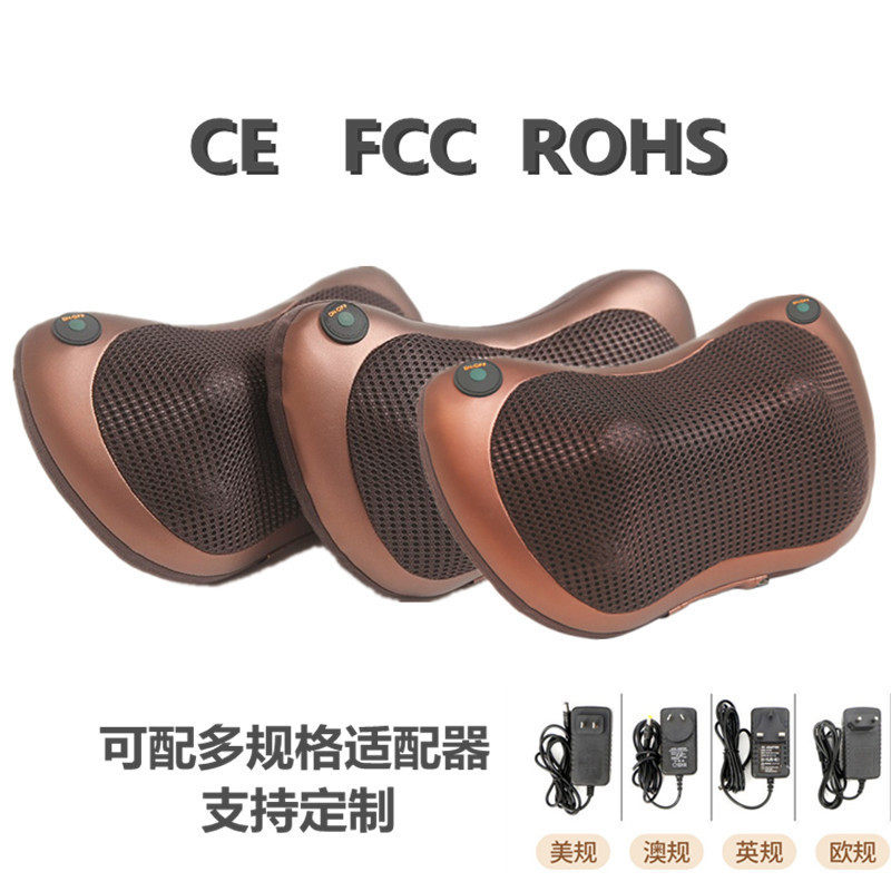 颈椎按枕靠垫靠背肩颈按器智能车载家用按靠垫腰椎背部按