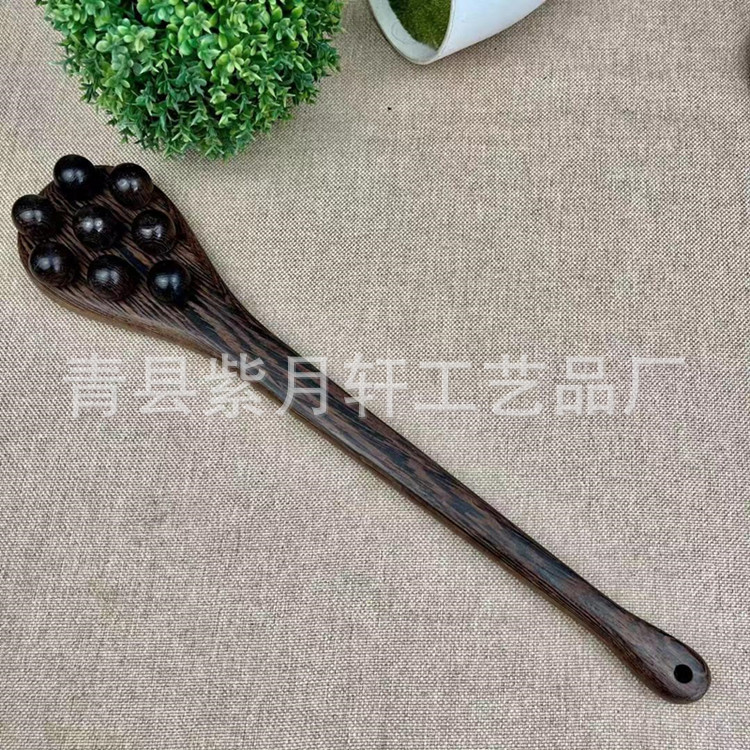 厂家鸡翅木拍痧板八珠拍痧棒穴位拍打锤背部经络拍按捶