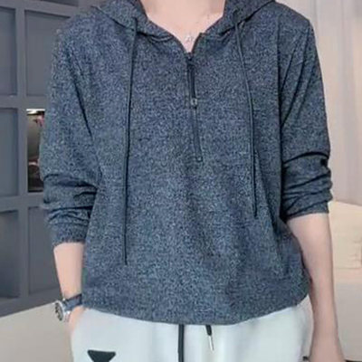 大码女装长袖宽松显瘦上衣针织衫