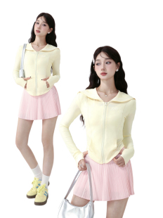 j2c尖叫宇宙海军领防晒衣UFP50+瑜伽服原纱防紫外修身上衣外套女