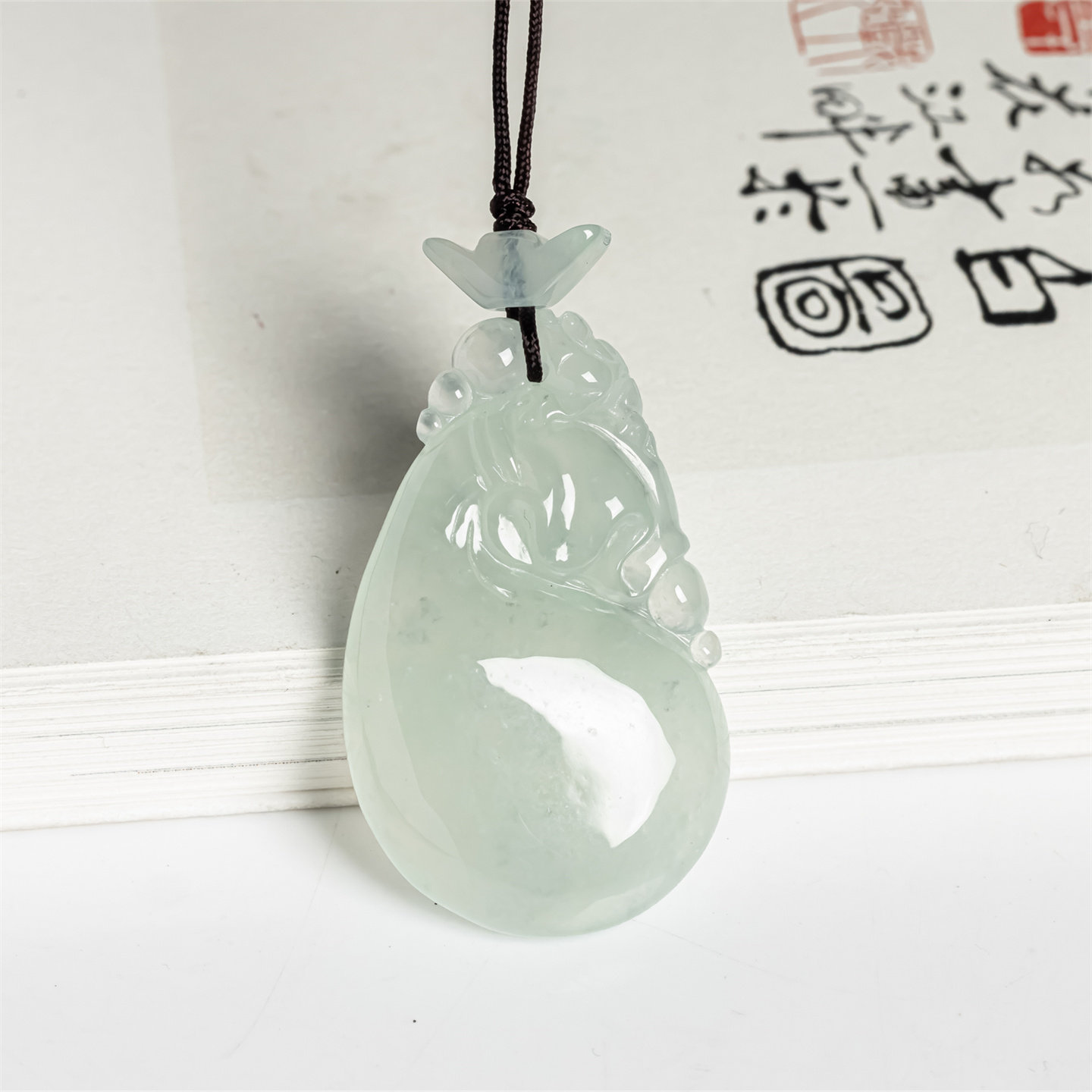 缅甸天然翡翠a货冰种老坑钱袋如意吊坠男女款代代有钱福袋玉挂件