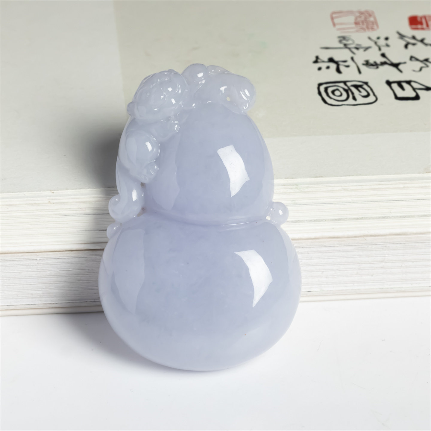 缅甸天然翡翠A货冰糯种紫罗兰葫芦吊坠男女款毛衣链福禄双全挂件