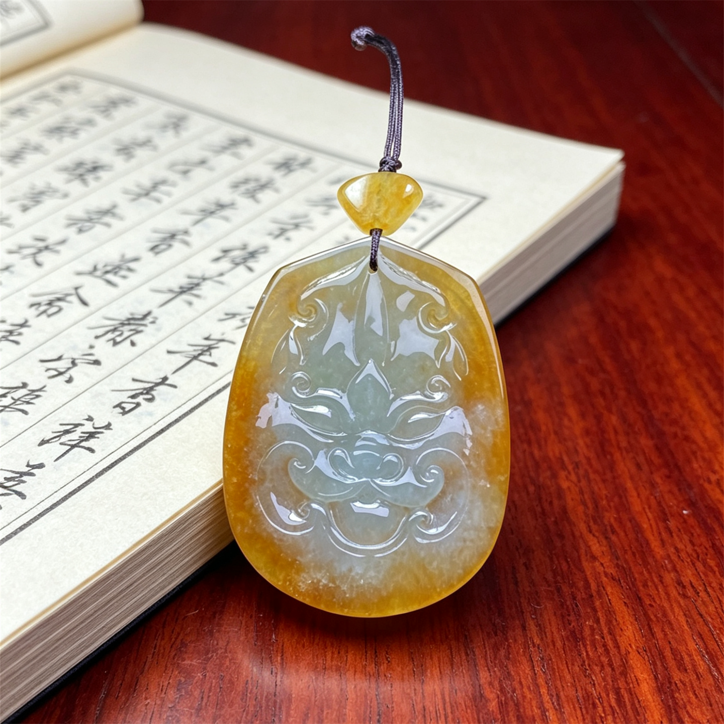 翠贵人冰糯种红翡神兽如意吊坠