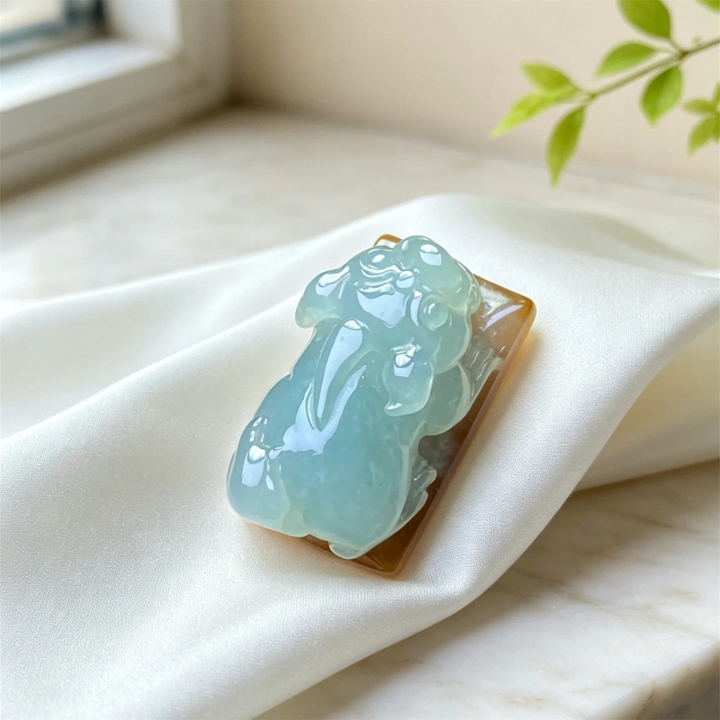 翠贵人冰糯双彩红翡貔貅平安吊坠