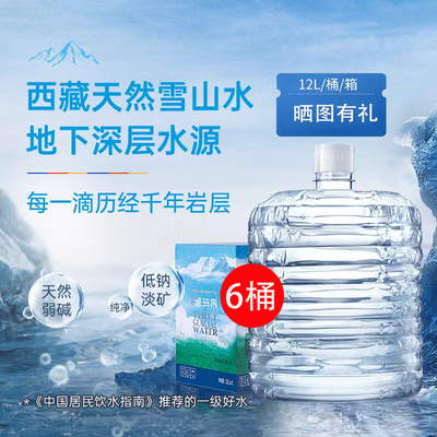 西藏矿泉水卓玛泉弱碱性12L