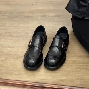 「卡鹿莉 KLULI」一脚蹬粗跟日常一字扣带单鞋通勤乐福鞋时尚潮流