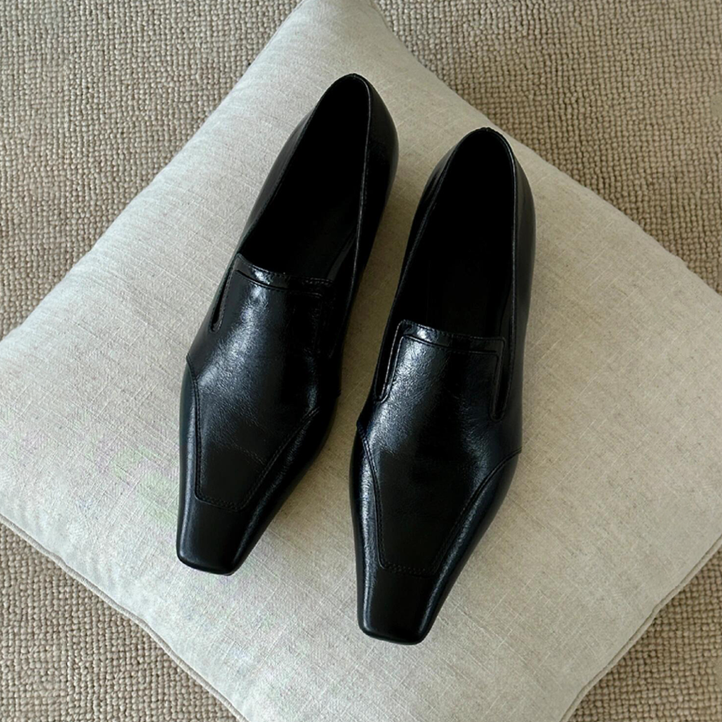 「卡鹿莉 KLULI」方头舒适通勤时尚小众时髦深口单鞋舒适小皮鞋,女鞋,深口单鞋,淘宝优惠券,粉丝福利购,淘宝优惠卷