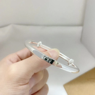莫比烏斯環(huán)銀手鐲女純銀實(shí)心s999足銀女生手鏈送女友生日禮物 新款